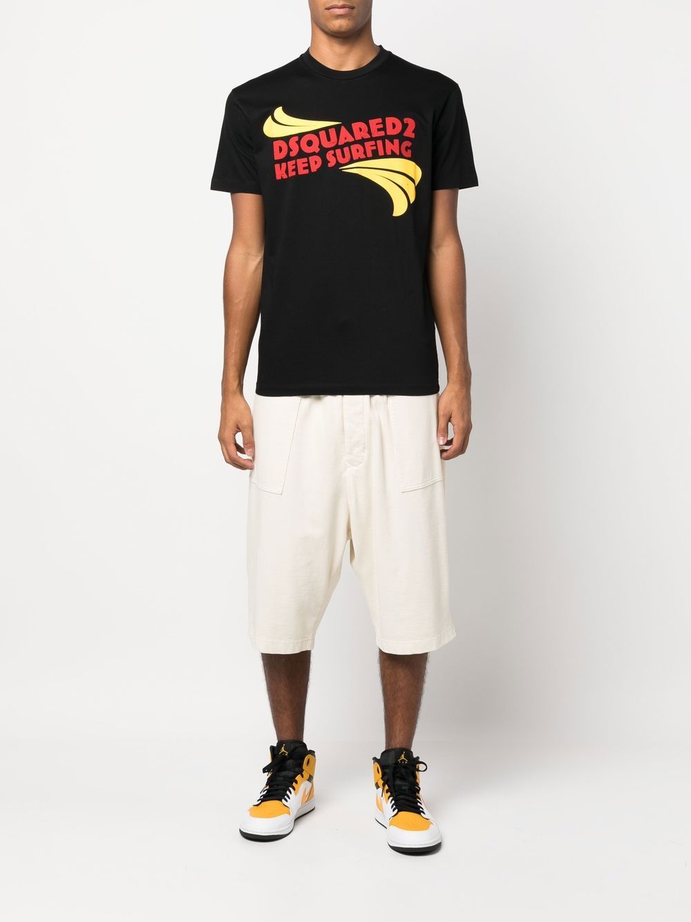 Shop Dsquared2 Logo-print T-shirt In Black