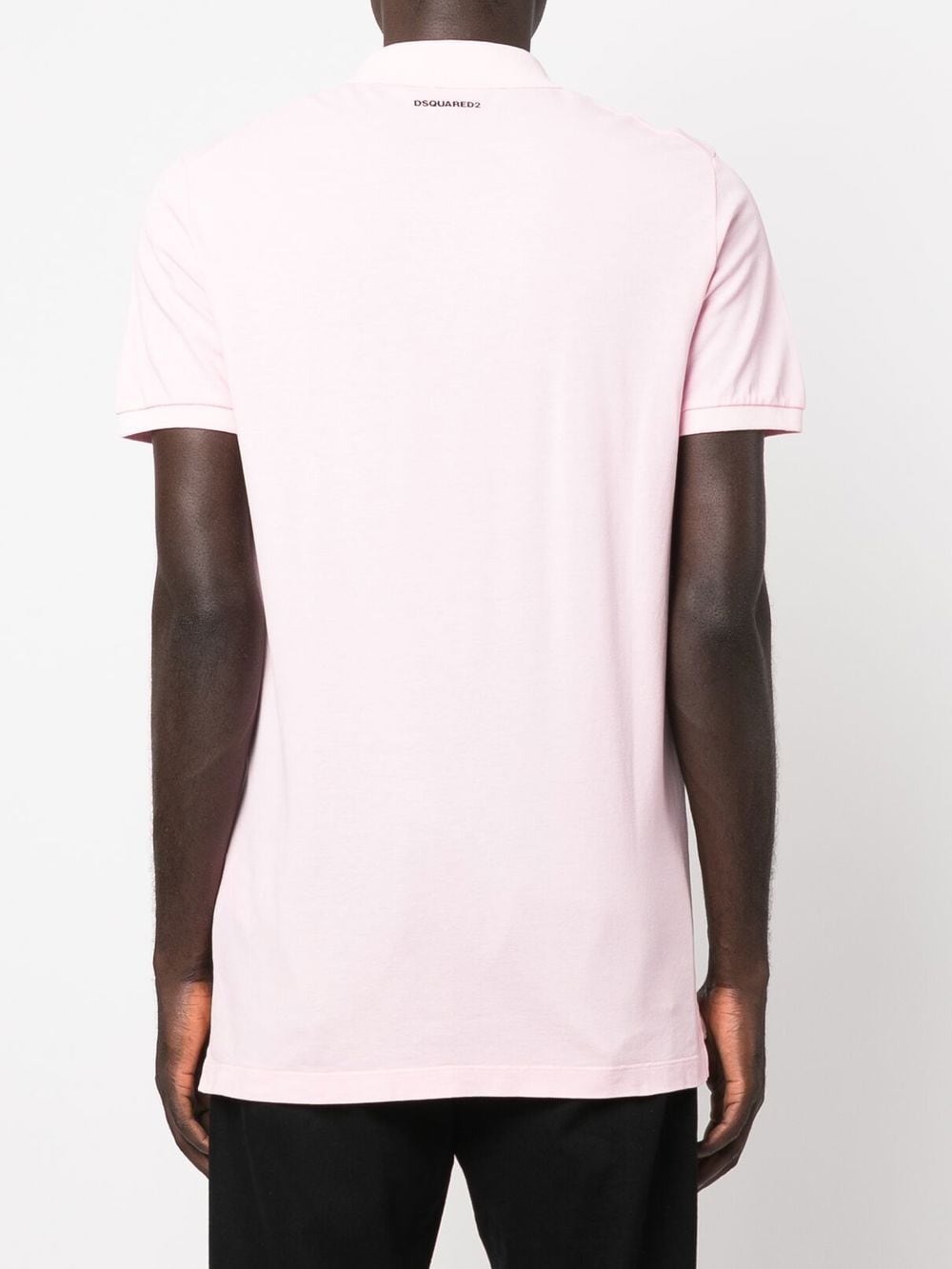 Shop Dsquared2 Stamp-appliqué Short-sleeve Polo Shirt In Rosa