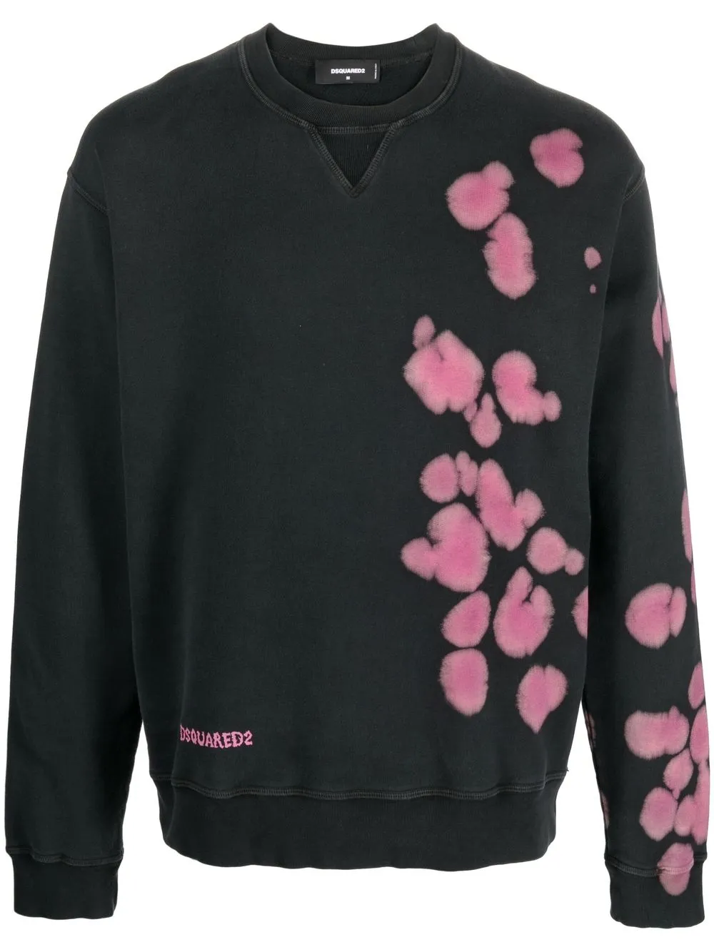 Dsquared2 tie-dye petal-print sweatshirt - Black