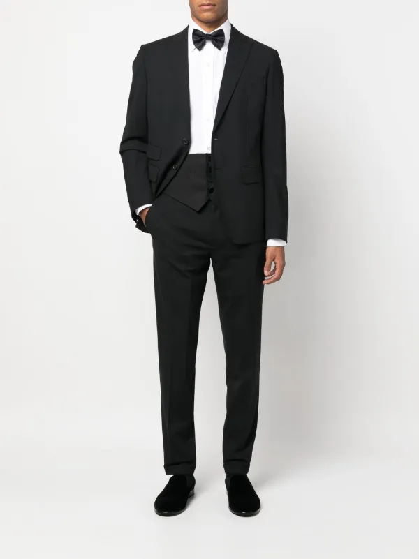 DSQUARED2 ディースクエアード コットン ウール タキシード44 DSQUARED2 タキシード トップ | ブラック | FARFETCH JP