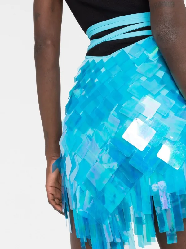 ミニスカート THE ATTICO Women Mid Skirts 250WCR00136 DDD100AA184 Blue The Attico Aurelie Embellished Mini Skirt | Blue | FARFETCH ID