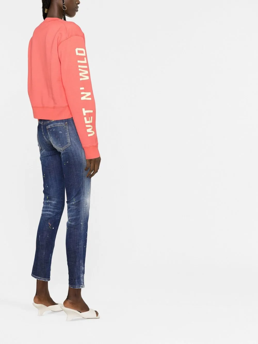 Dsquared2 Logo-print Sweatshirt In Pink