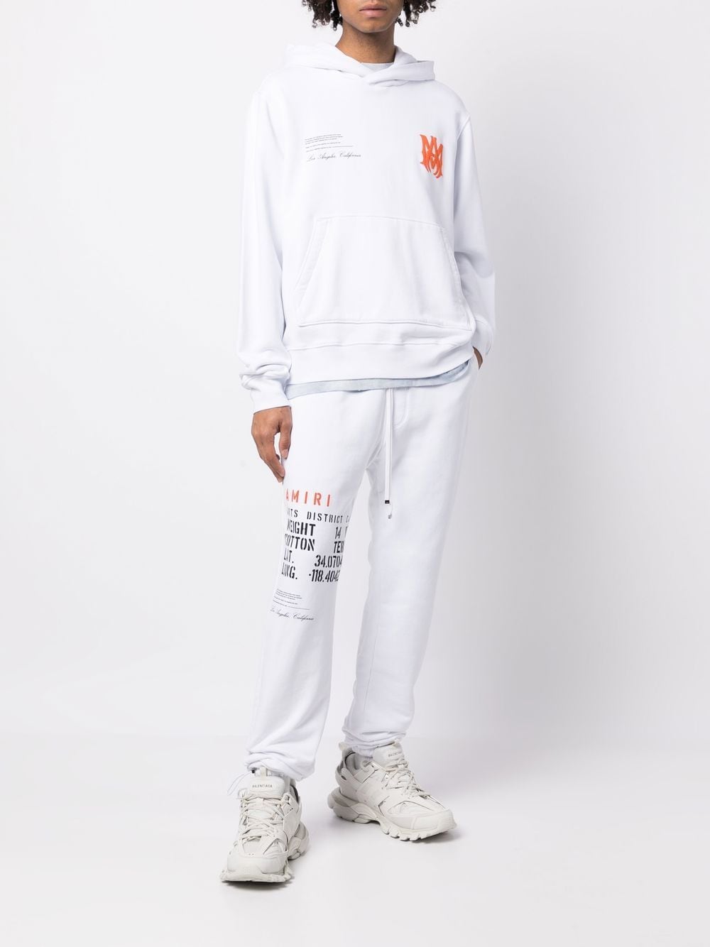 Shop Amiri Logo-print Track Pants In White