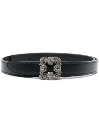 Manolo Blahnik crystal-embellished Leather Belt - Farfetch