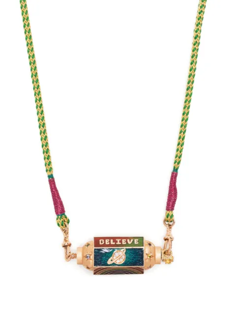 Marie Lichtenberg 18kt rose gold Believe sapphire and diamond locket necklace