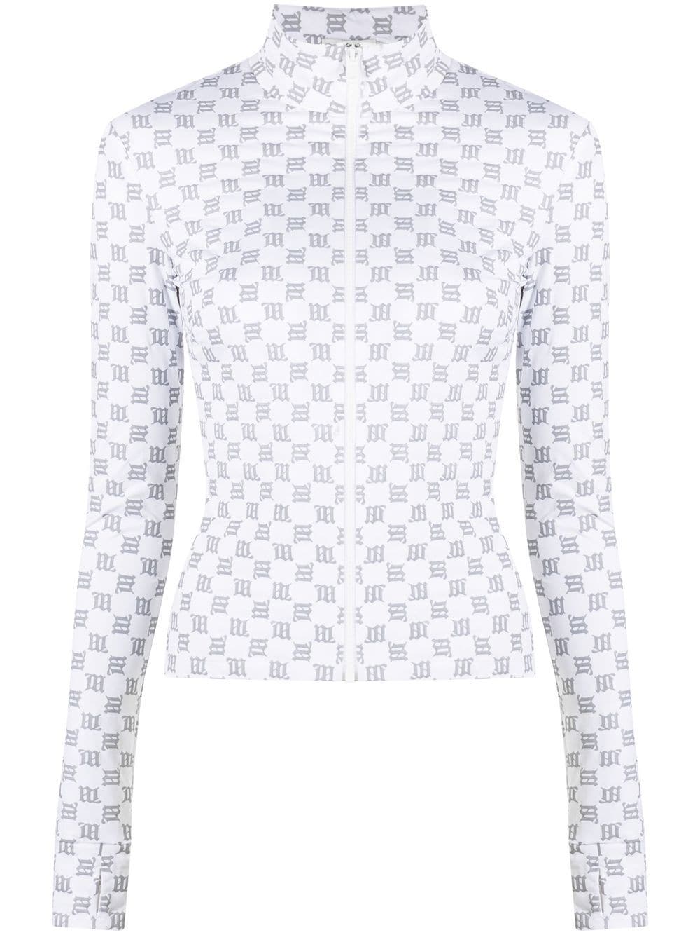 MISBHV monogram-pattern ski top - White