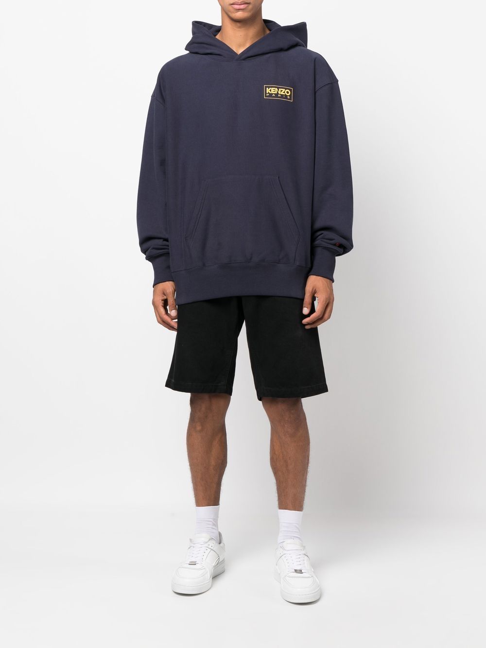 Kenzo logo-print long-sleeve hoodie Men