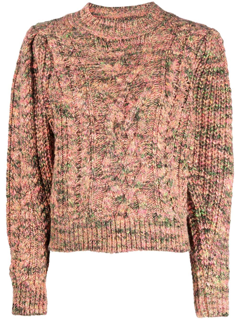 MARANT ÉTOILE cable-knit speckled jumper - Pink