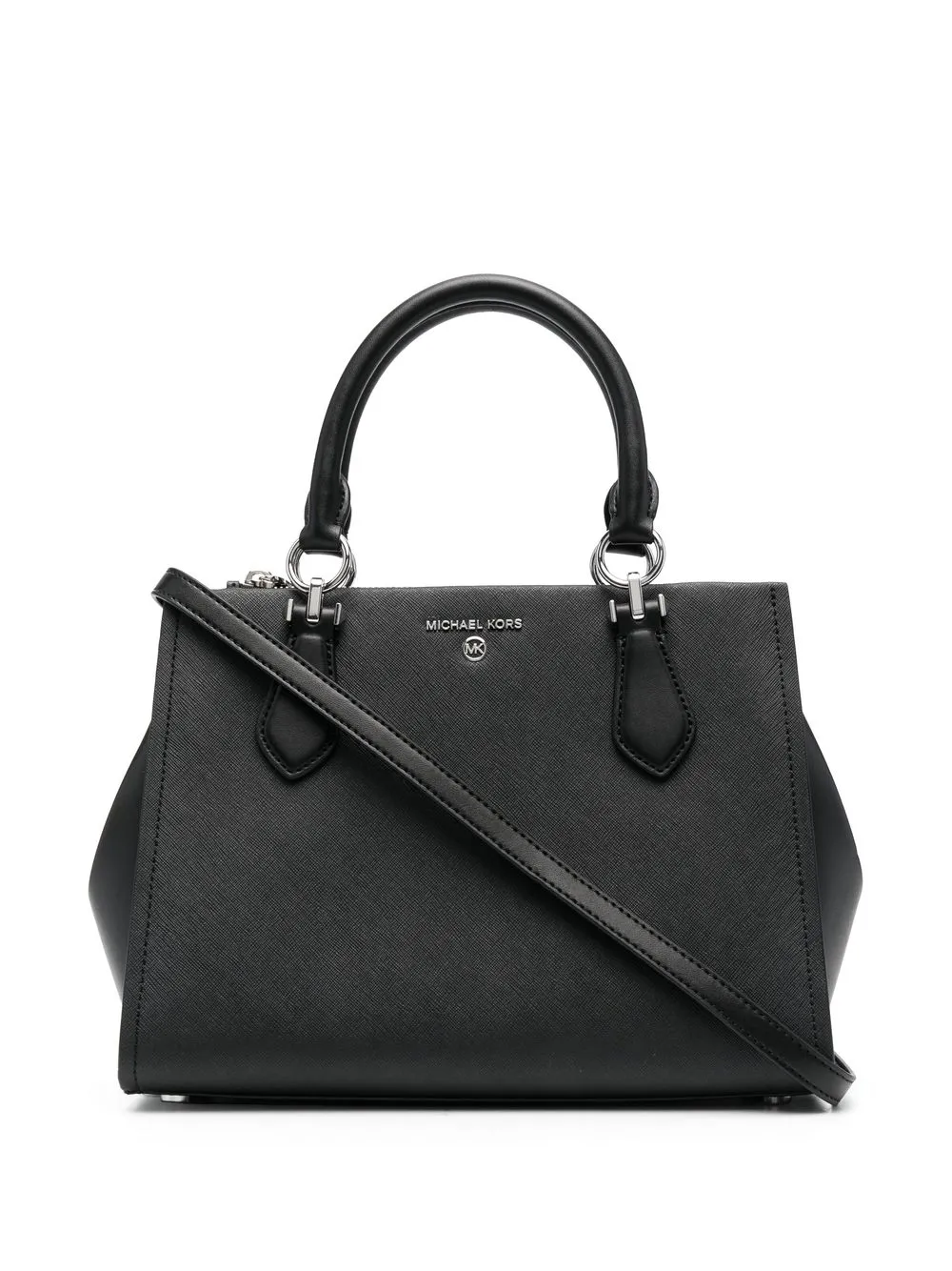 

Michael Kors logo-plaque leather tote bag - Black