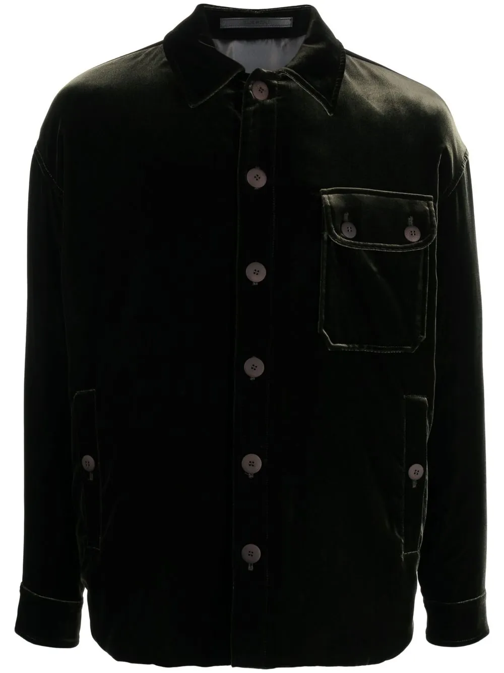 Giorgio Armani button-down Velvet shirt-jacket - Farfetch