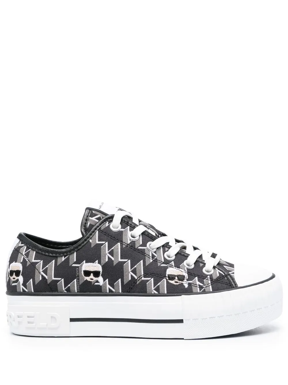 

Karl Lagerfeld monogram low-top sneakers - Black