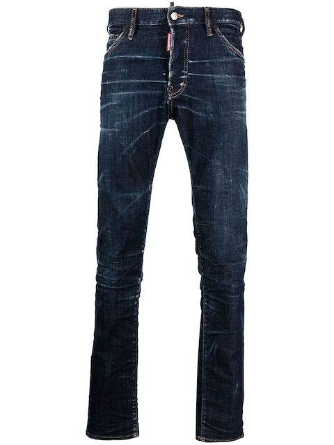 Dsquared2 logo-patch slim-cut jeans