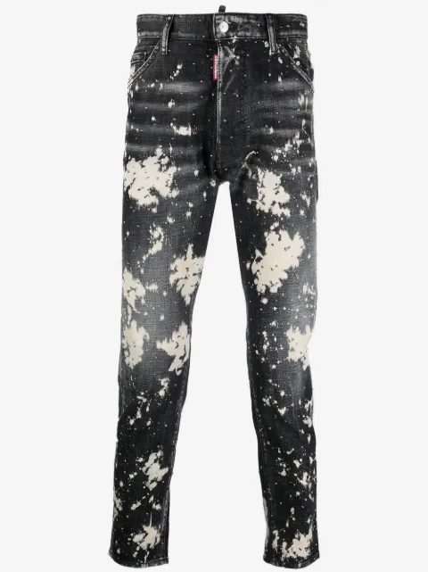 DSQUARED2 paint splatter-print denim jeans