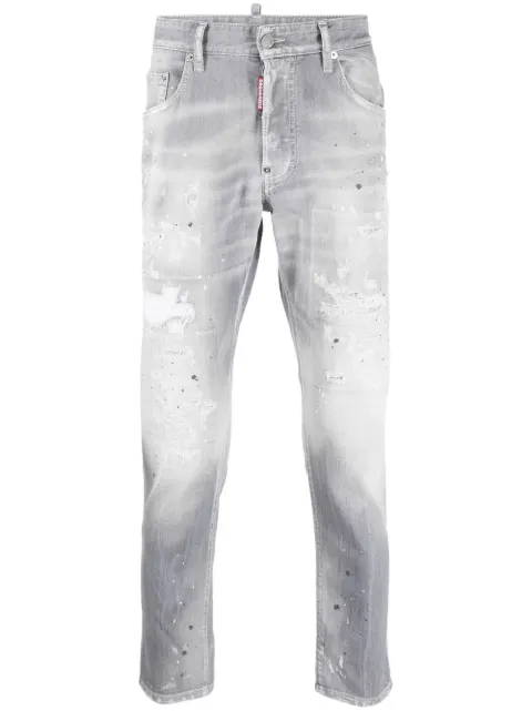 Dsquared2 acid-wash straight-leg jeans 