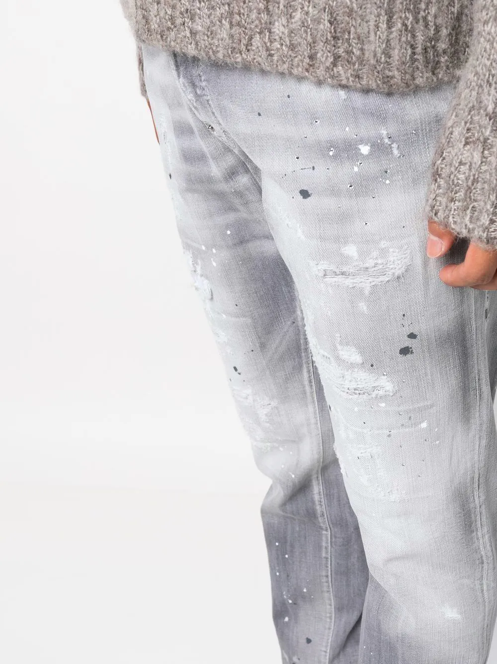 DSQUARED2 Jeans dritti con lavaggio acido | Image 6