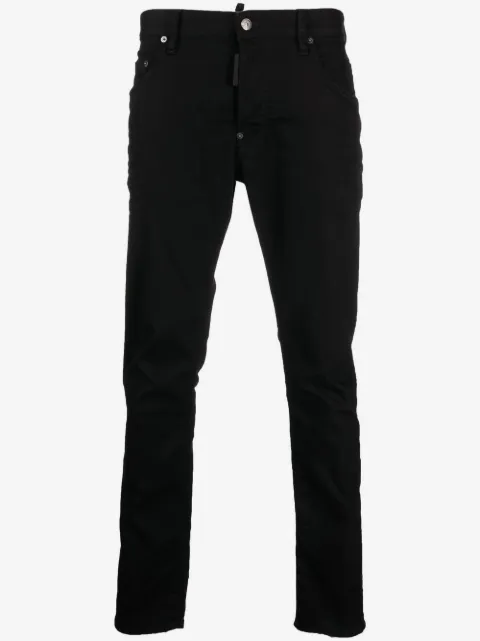 DSQUARED2 logo-patch slim-cut jeans
