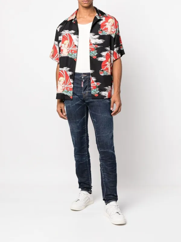 DSQUARED2 logo-patch skinny-cut Jeans - Farfetch