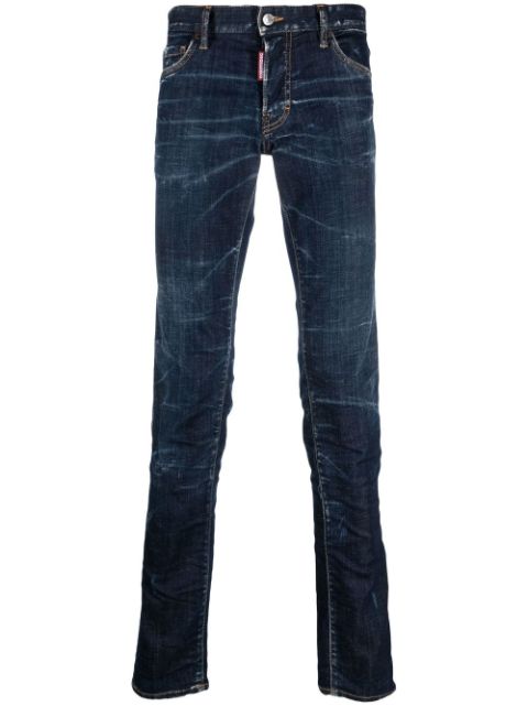 DSQUARED2 logo-patch skinny-cut jeans Men