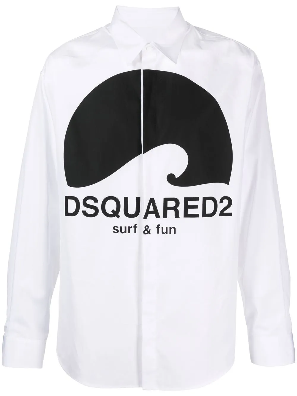 

Dsquared2 logo-print button-up shirt - Black