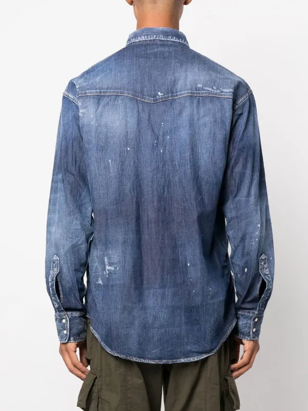DSQUARED2 ディースクエアード デニムシャツ | ブルー | FARFETCH JP