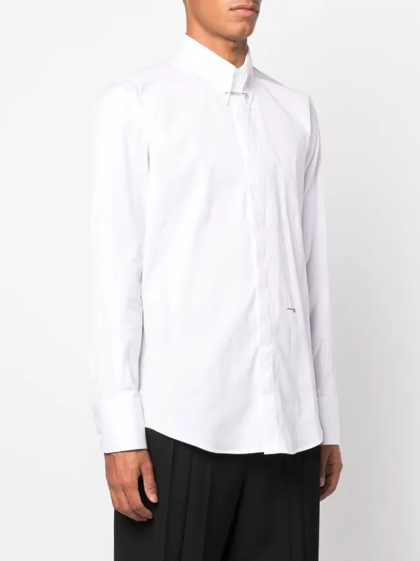 DSQUARED2 ディースクエアード ロゴ ボタン シャツ | ホワイト