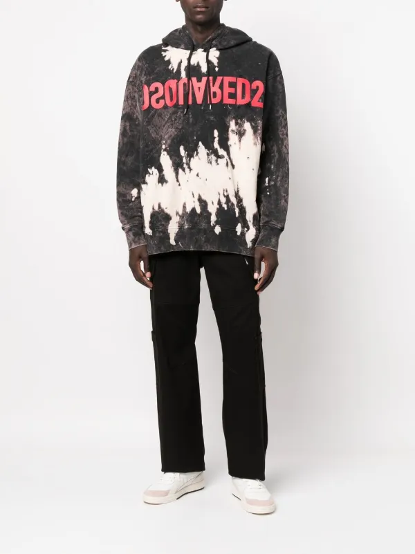 [DSQUARED2]ロゴプリントパーカー DSQUARED2 ロゴプリント パーカー | ブラック | FARFETCH JP