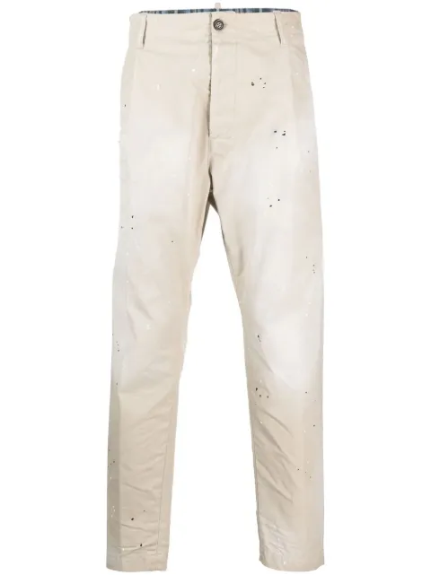 DSQUARED2 logo-print straight-leg trousers