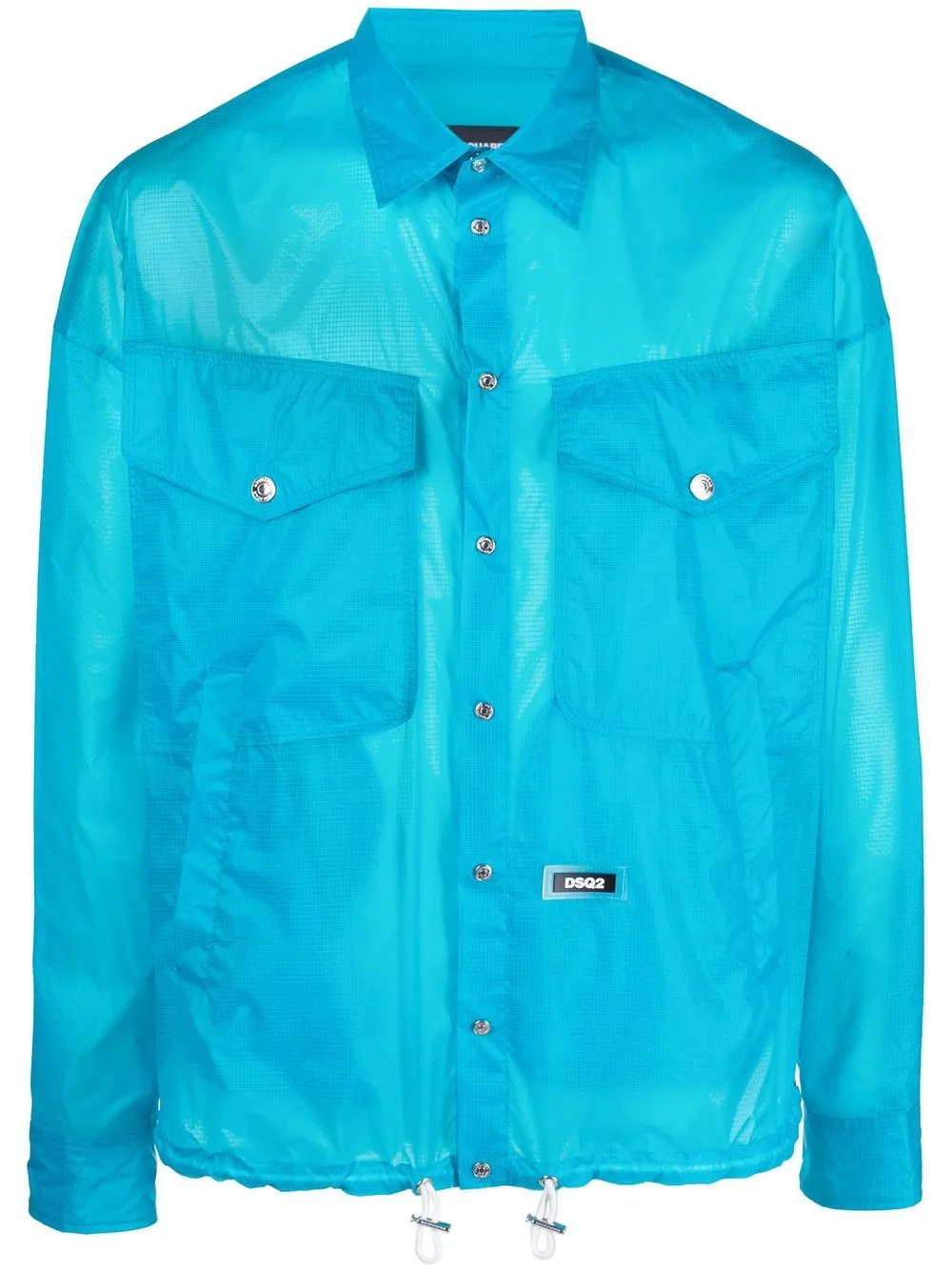 

Dsquared2 sobrecamisa con parche del logo - Azul