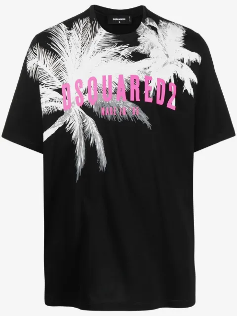 DSQUARED2 playera con estampado gráfico y logo