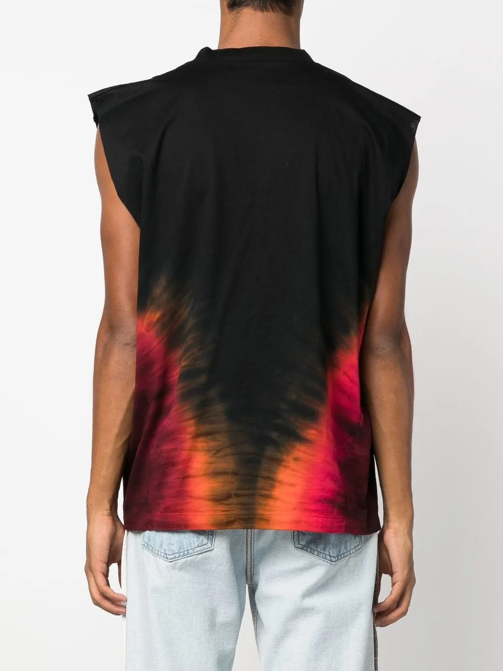 Dsquared2 Tie-dye Cotton Vest In Black