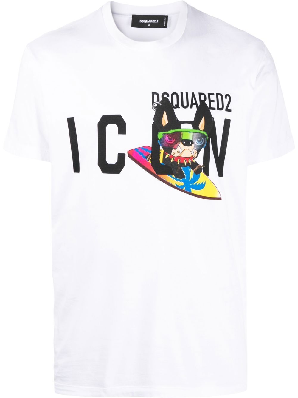 Dsquared2 Icon Dog-print T-shirt In White