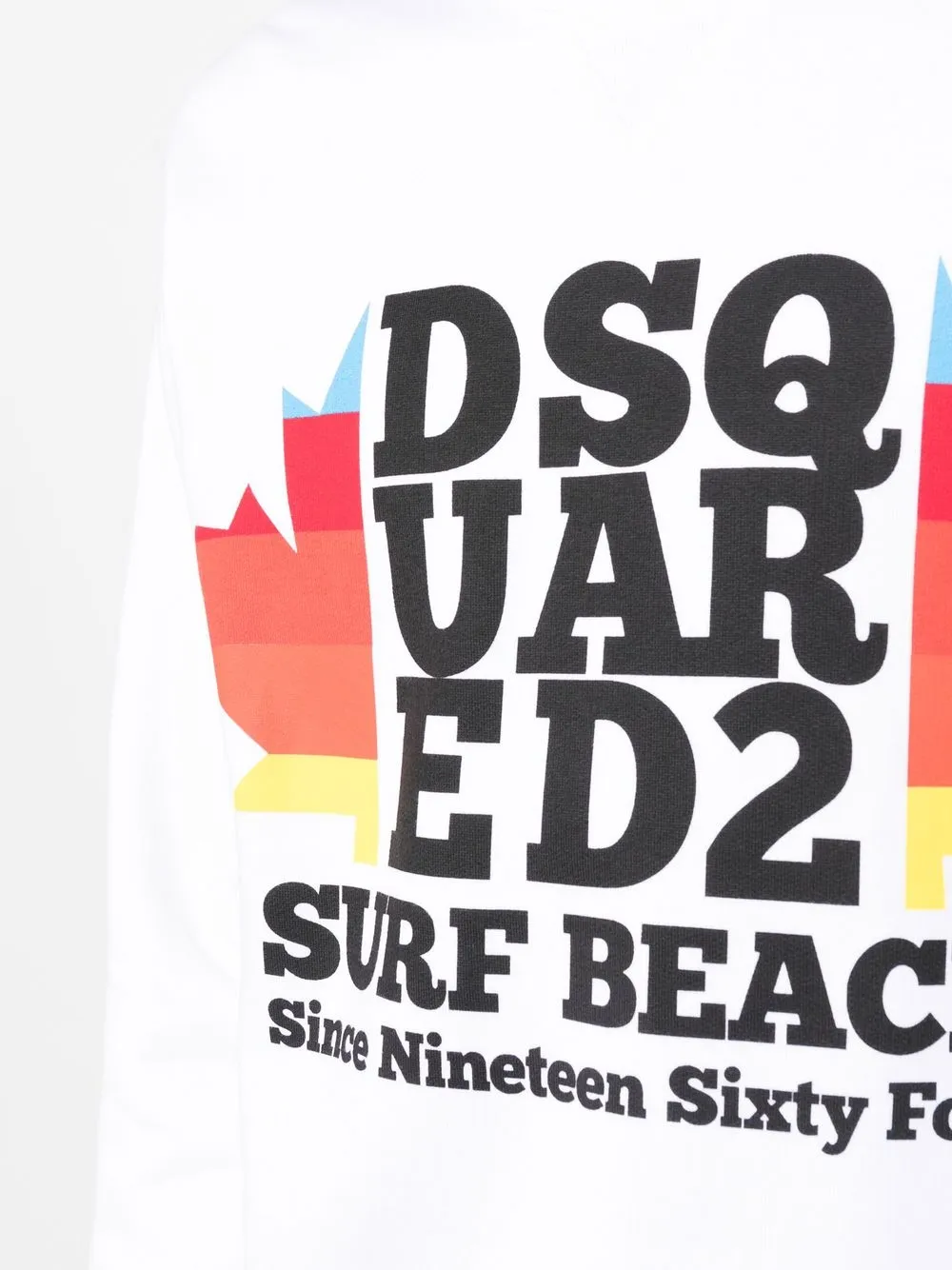 Dsquared2 Graphic-print Long-sleeve Sweatshirt In White