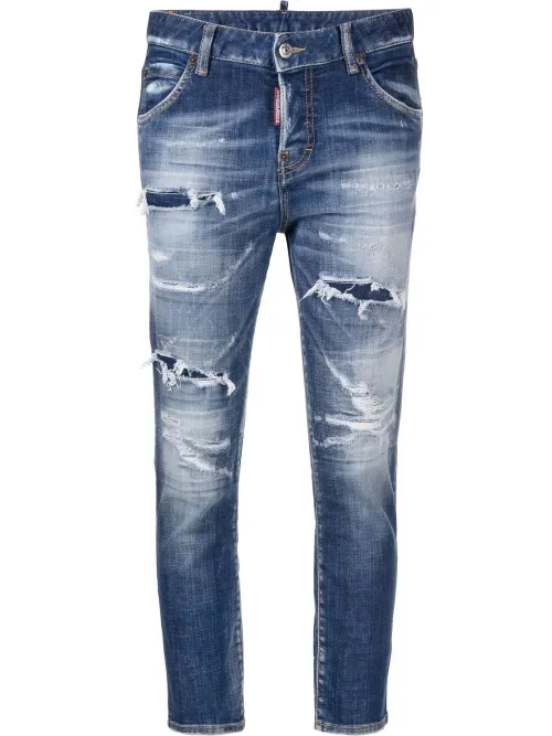 Jean court à effet délavé - DSQUARED2 - Modalova