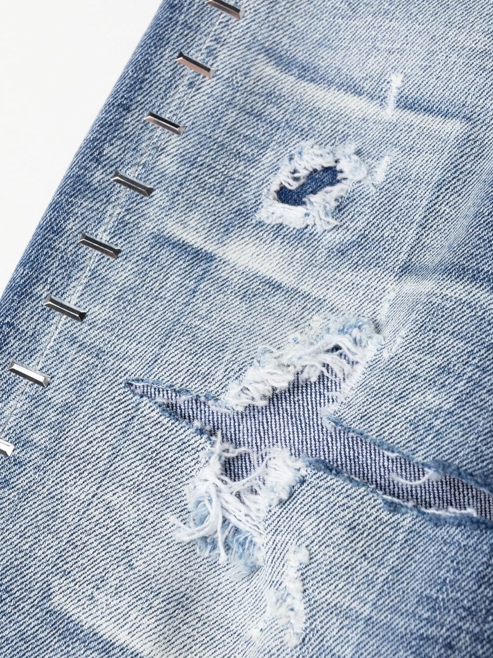 Shop Dsquared2 Distressed Denim Skinny Jeans In Blue