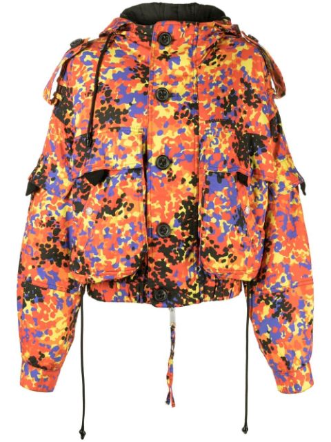 DSQUARED2 abstract print hooded jacket Women