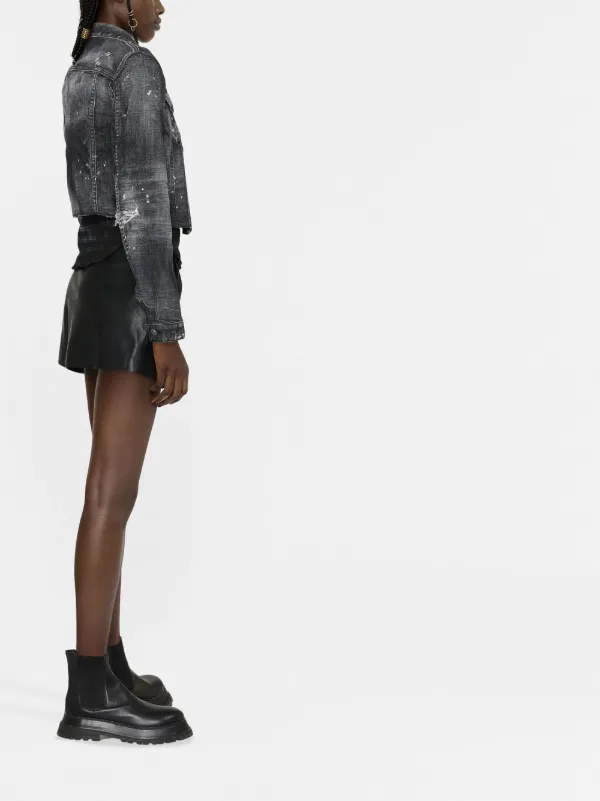 DSQUARED2 ディースクエアード ダメージ デニムジャケット | ブラック