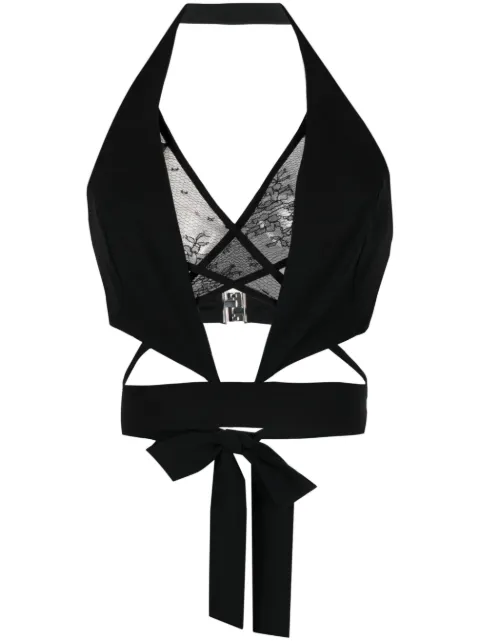 DSQUARED2 halterneck cut-out crop top