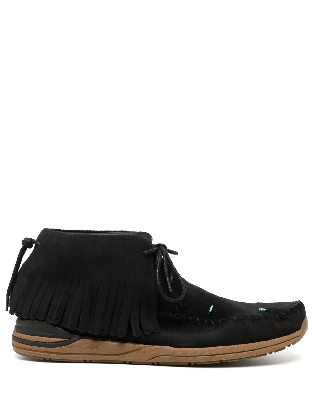 

visvim mocasines de gamuza con flecos - Negro