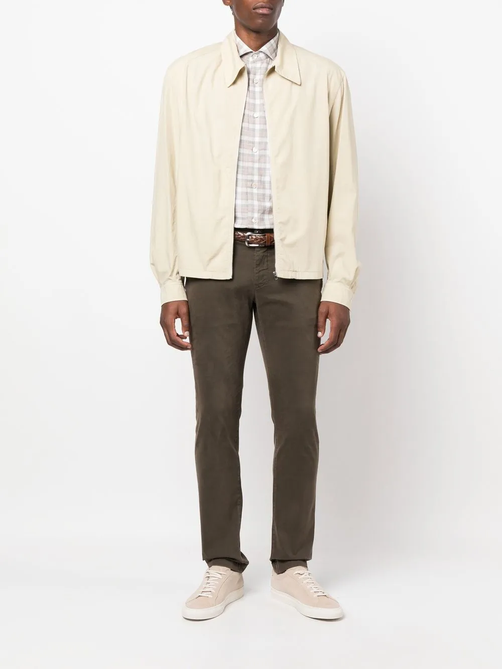 Jacob Cohën Chino met logopatch - Groen
