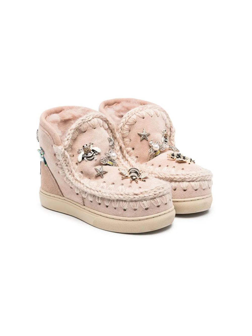 

Mou Kids anillo slip-on con apliques - Rosado