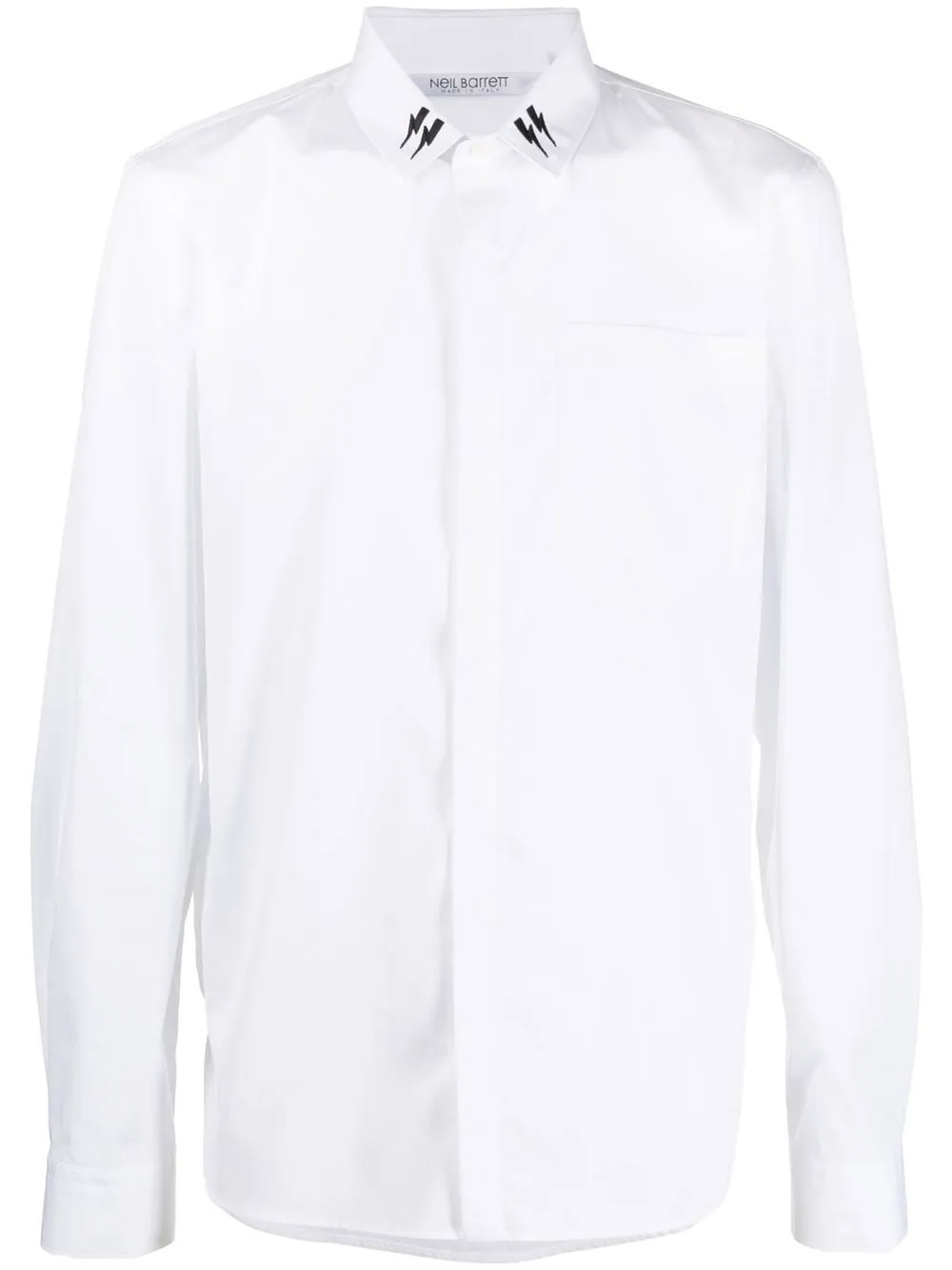 

Neil Barrett camisa con motivo Thunderbolt - Blanco