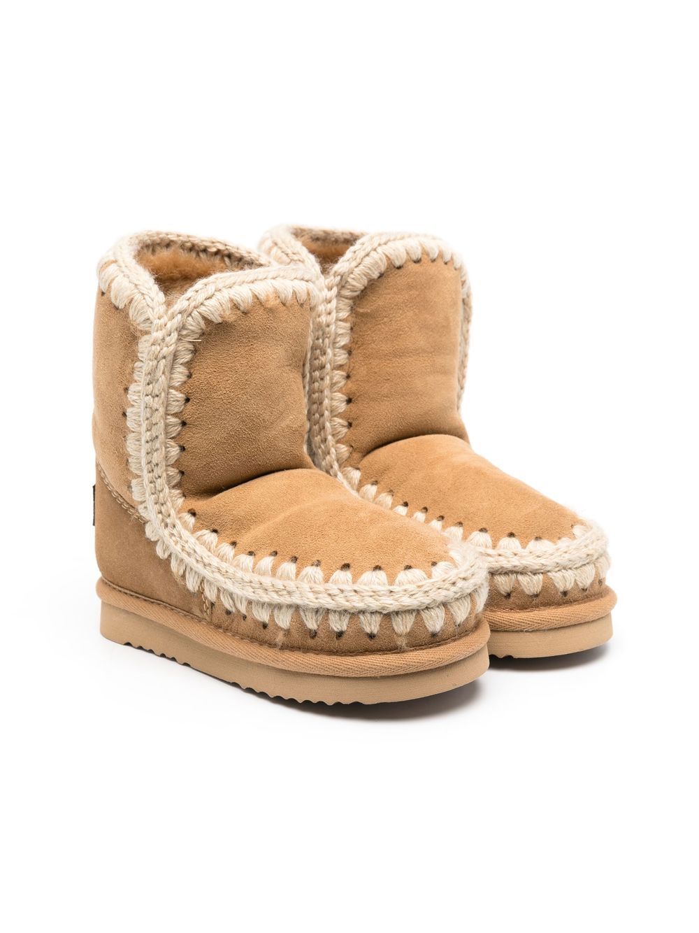 

Mou Kids shearling-lined ankle boots - Brown