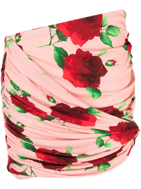 Magda Butrym floral-print ruched mini skirt