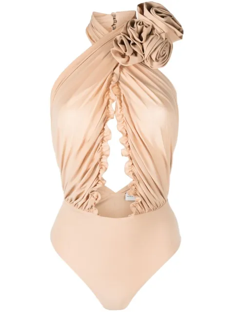 Magda Butrym ruffle-detail halterneck bodysuit