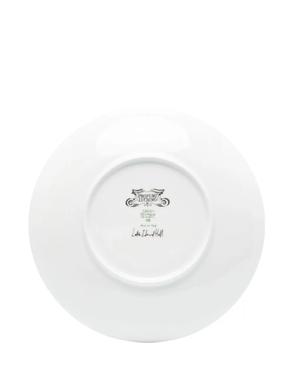 Ginori 1735 Profumi Luchino Printed Porcelain Plate In Weiss