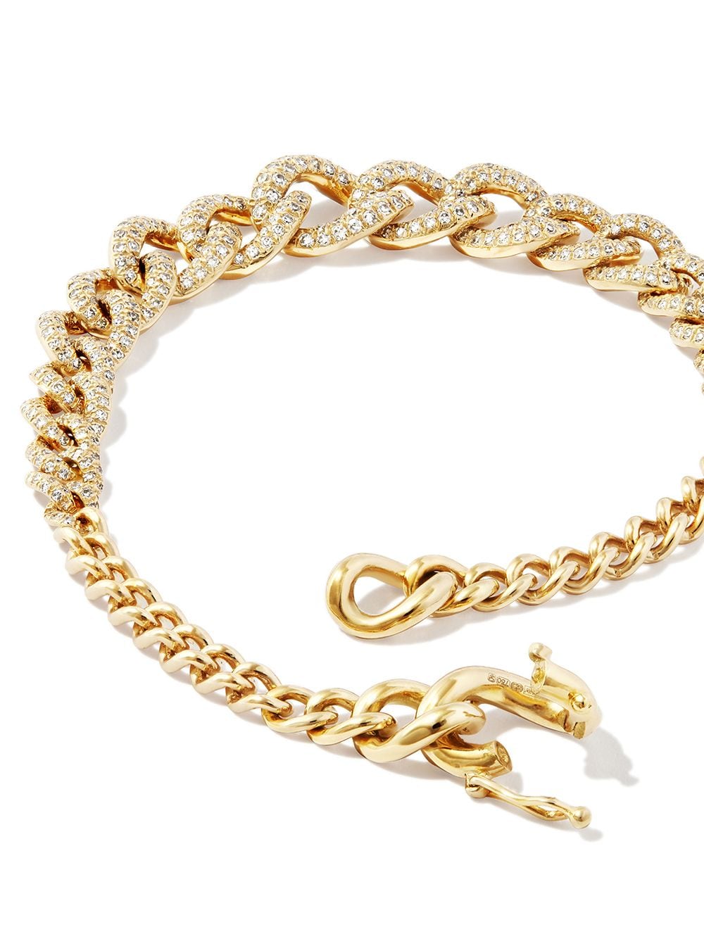 Shop Shay 18kt Yellow Gold Diamond Gradual Pave Link Bracelet In 金色