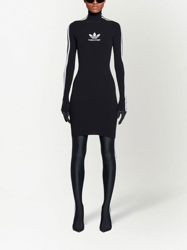 træt Optage hvile Balenciaga x Adidas high-neck long-sleeved Minidress - Farfetch