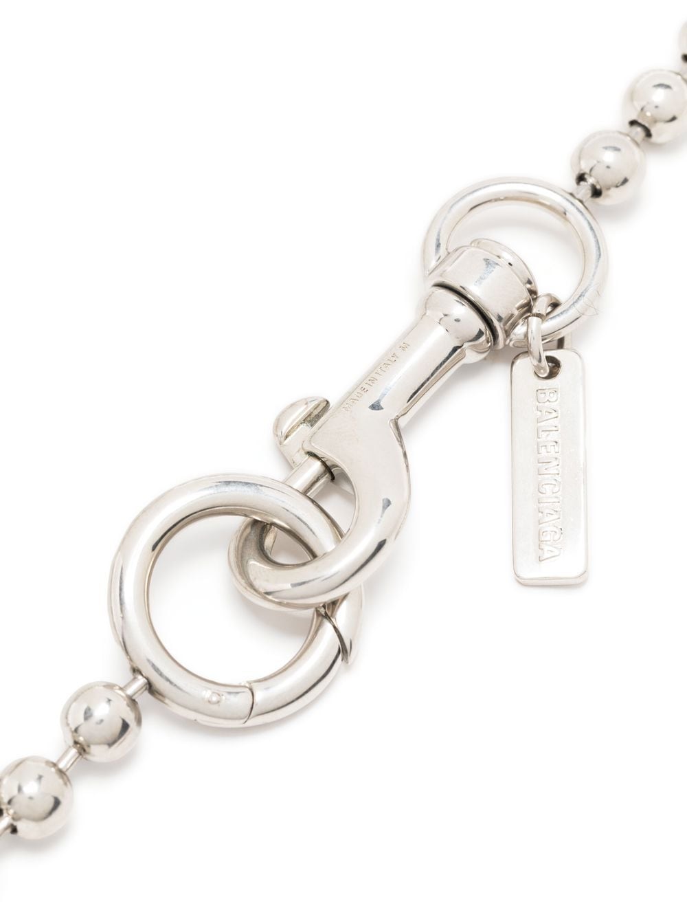 Shop Balenciaga Skate Clasp-charm Necklace In 银色