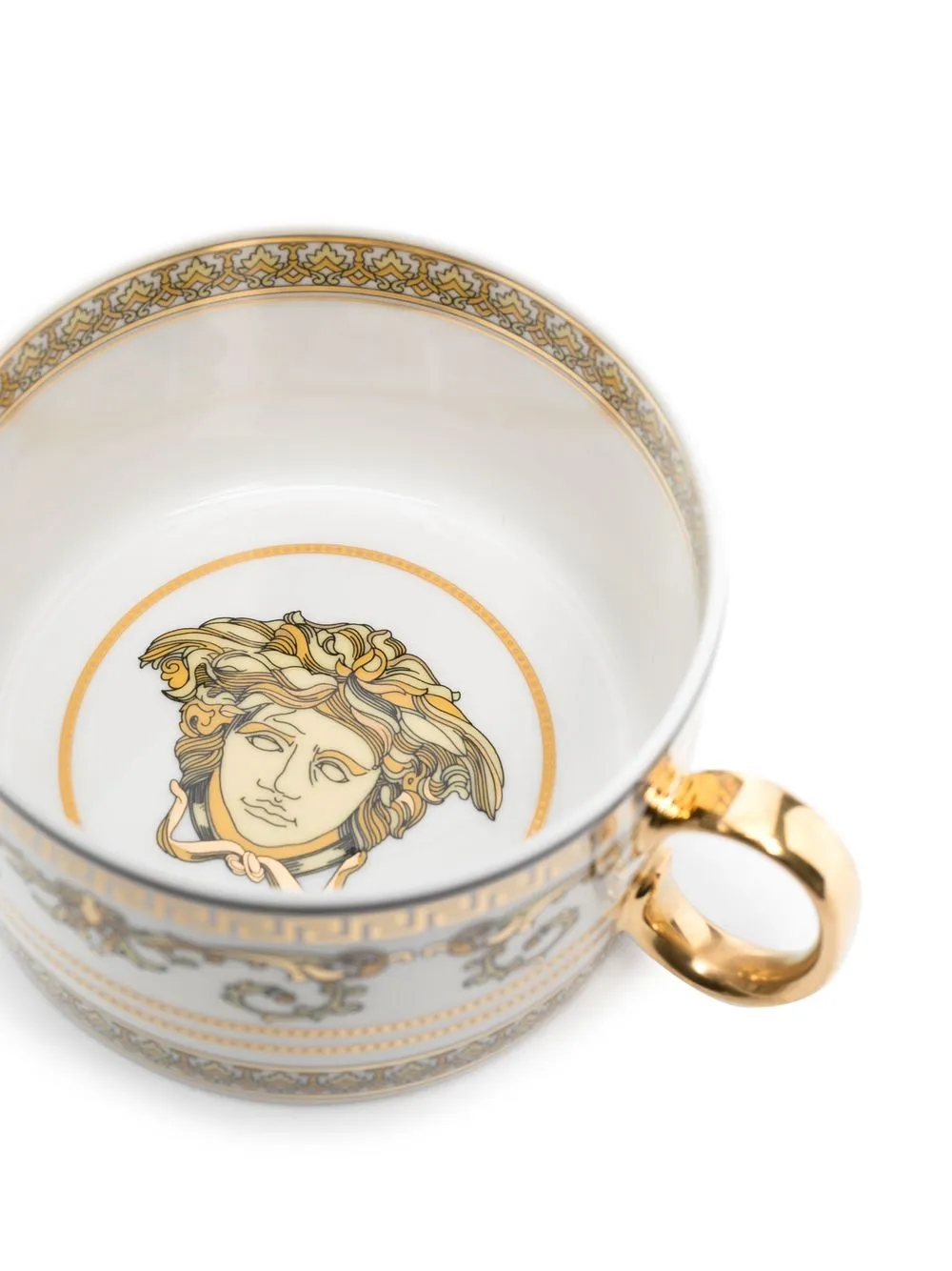 Versace Vitus Ceramic Tea Cup Set In White ModeSens