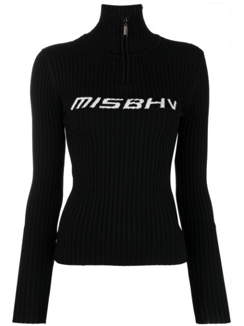 MISBHV intarsia-knit logo top